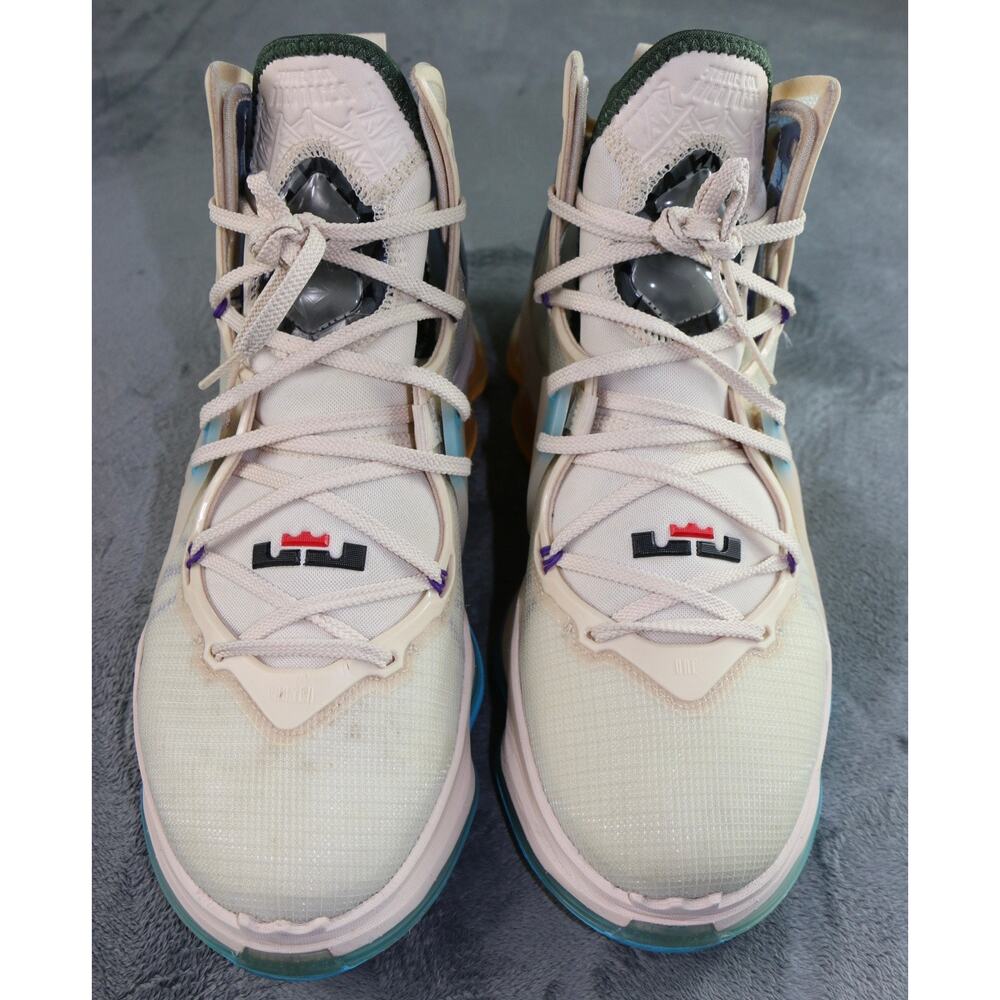 Nike LeBron 19 EP Lakers Cream Basketball Shoes Mens Size 12 White Purple CZ0203